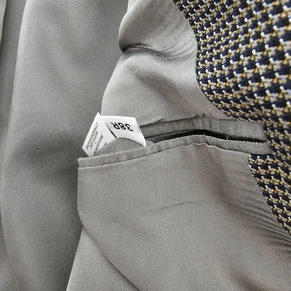 Hart Schaffner Marx 38R Beige HT 2-Button Sport Coat Blazer Jacket O059
